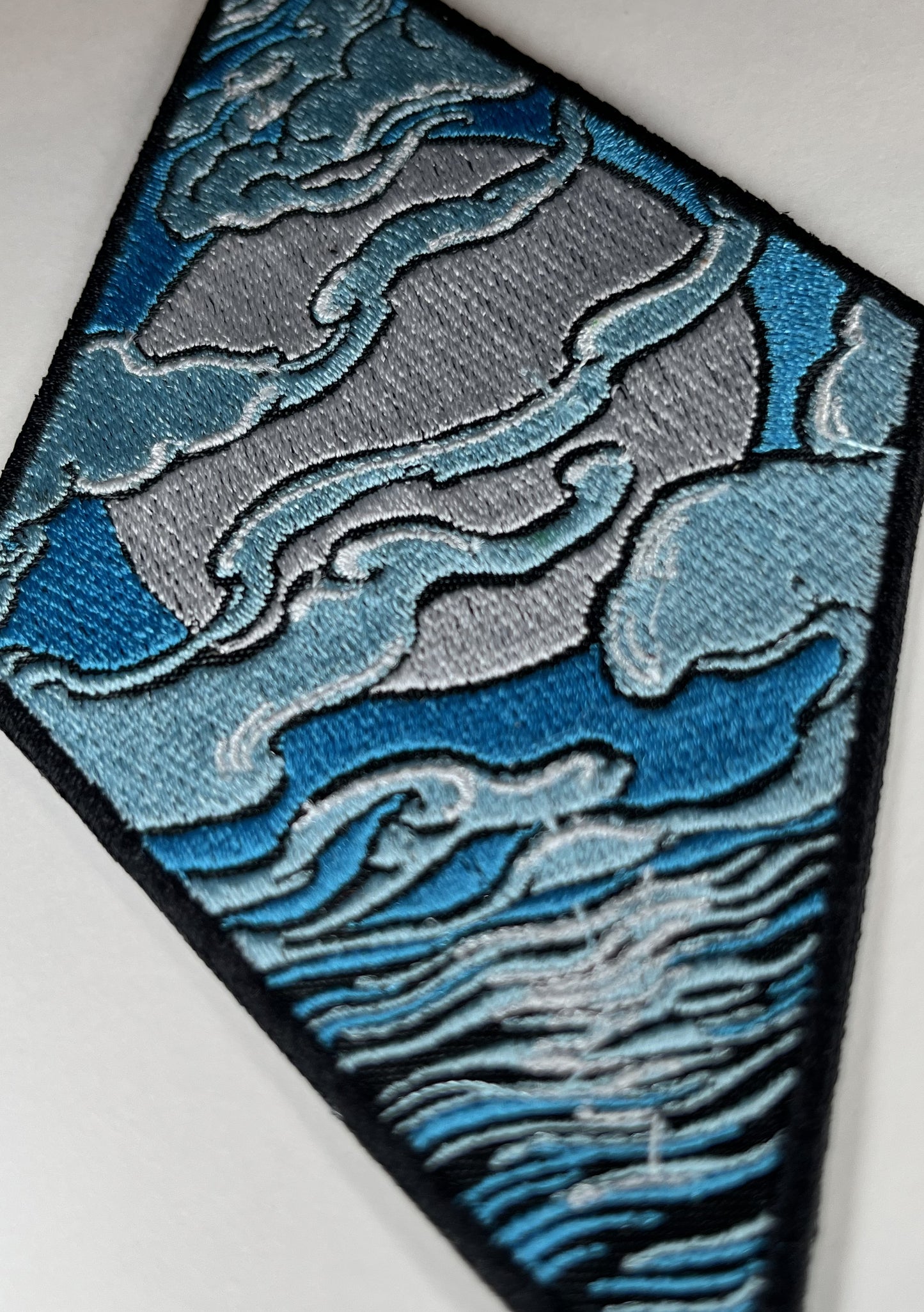 Blue Ocean Moon Embroidered Patch