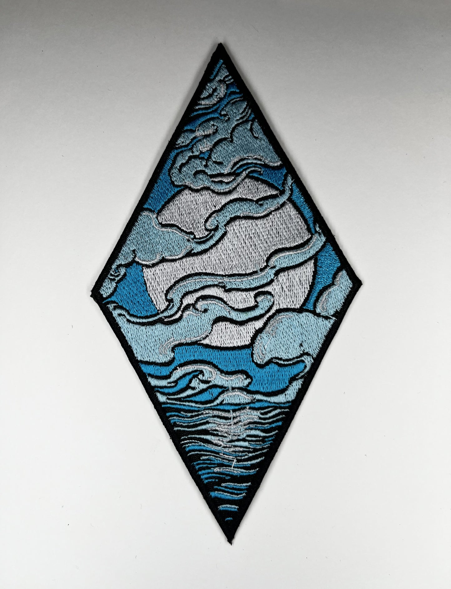 Blue Ocean Moon Embroidered Patch